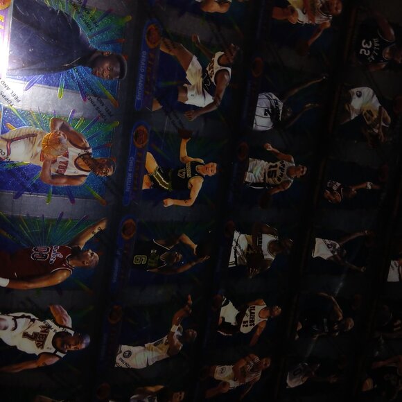 1993-94 1995 topps finest refractor? basketball uncut sheet (2) shaqs - Picture 4 of 10
